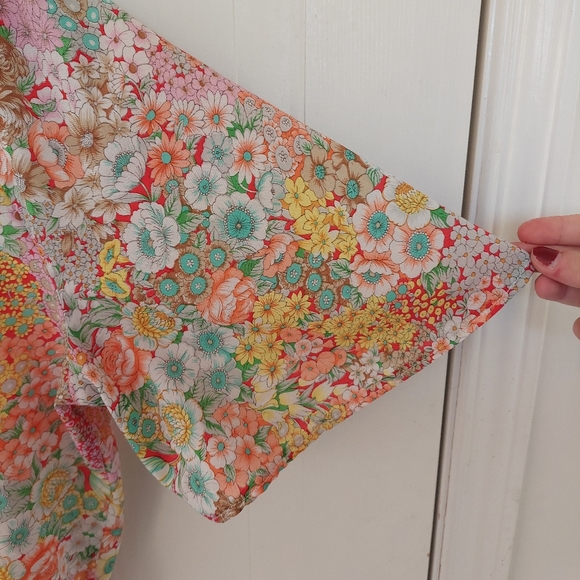 Vintage floral 80s crop top - Picture 5 of 5